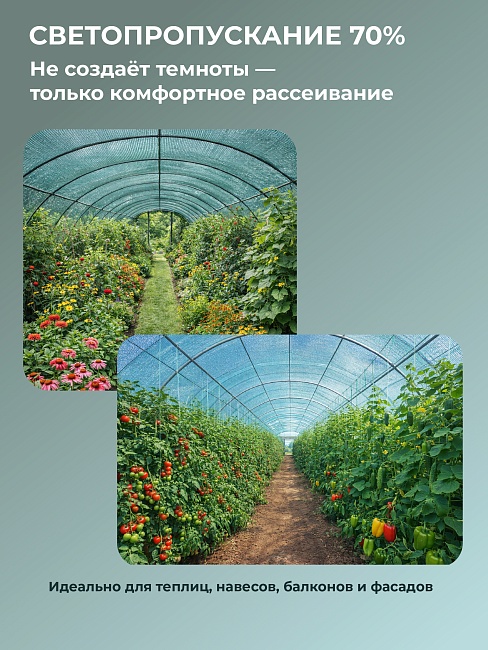 Сетка фасадная затеняющая Промышленник зеленая 30-35% 3х25 м фото 3